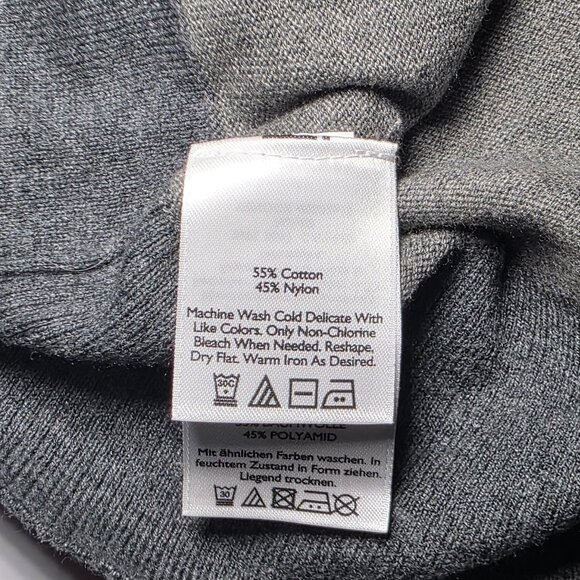 Eddie Bauer Womens Gray and White Striped Cardigan Sweater Size Large - Picture 4 of 12